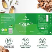 Deposito di vitamina D3 10.000 UI - Compresse vegane