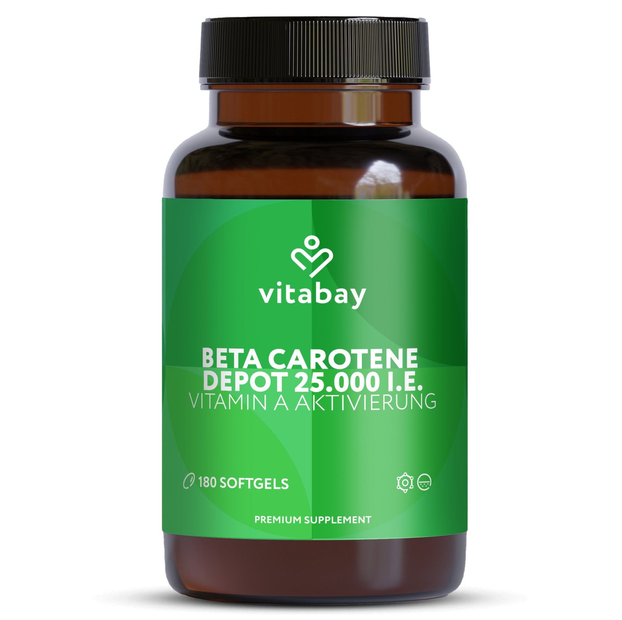 Beta Carotene 25.000 I.E. Depot - 180 vegane Softgels