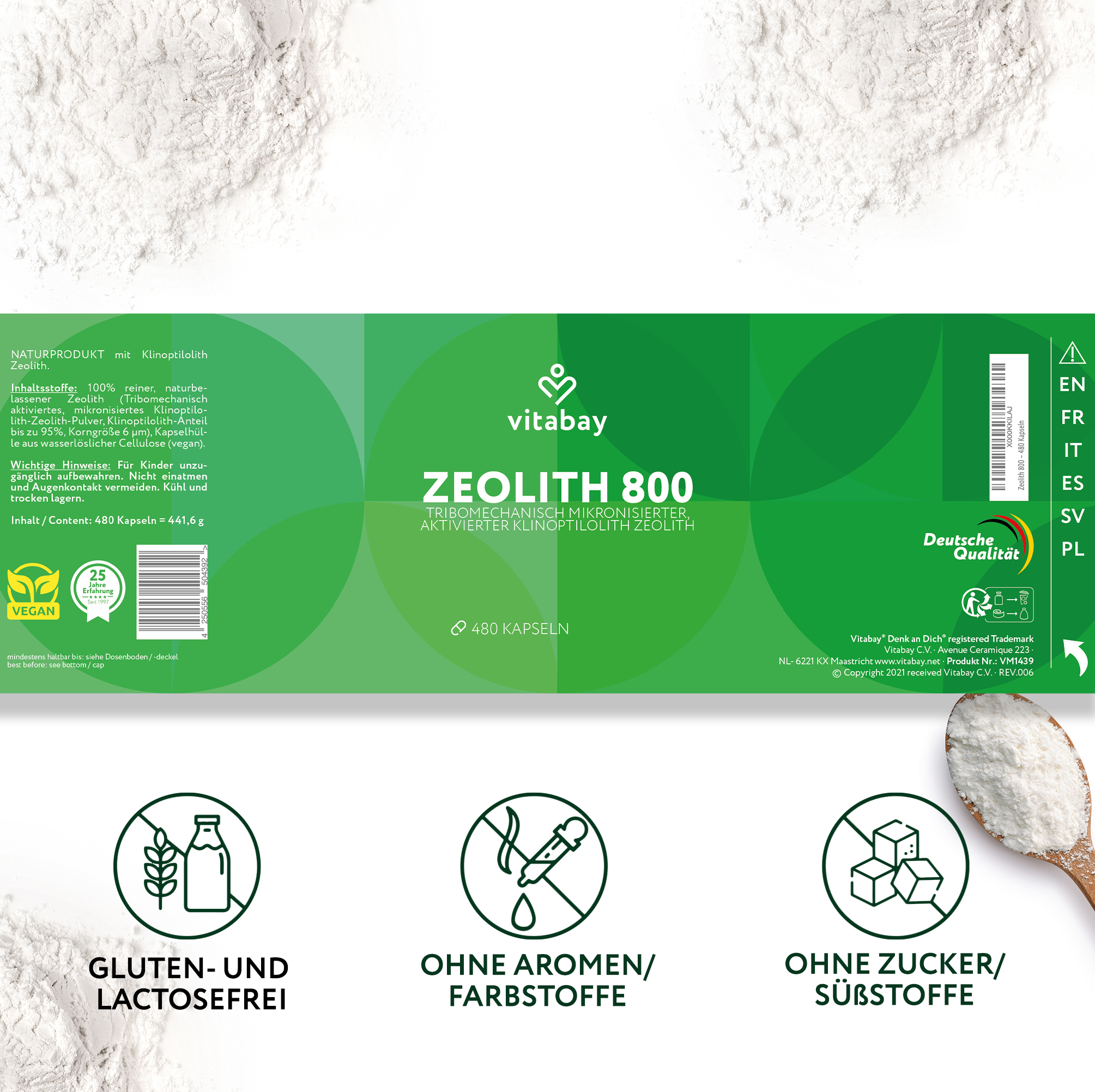 Zeolith 800 - Vegane Kapseln