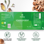 Deposito di vitamina D3 20.000 UI - Compresse vegane