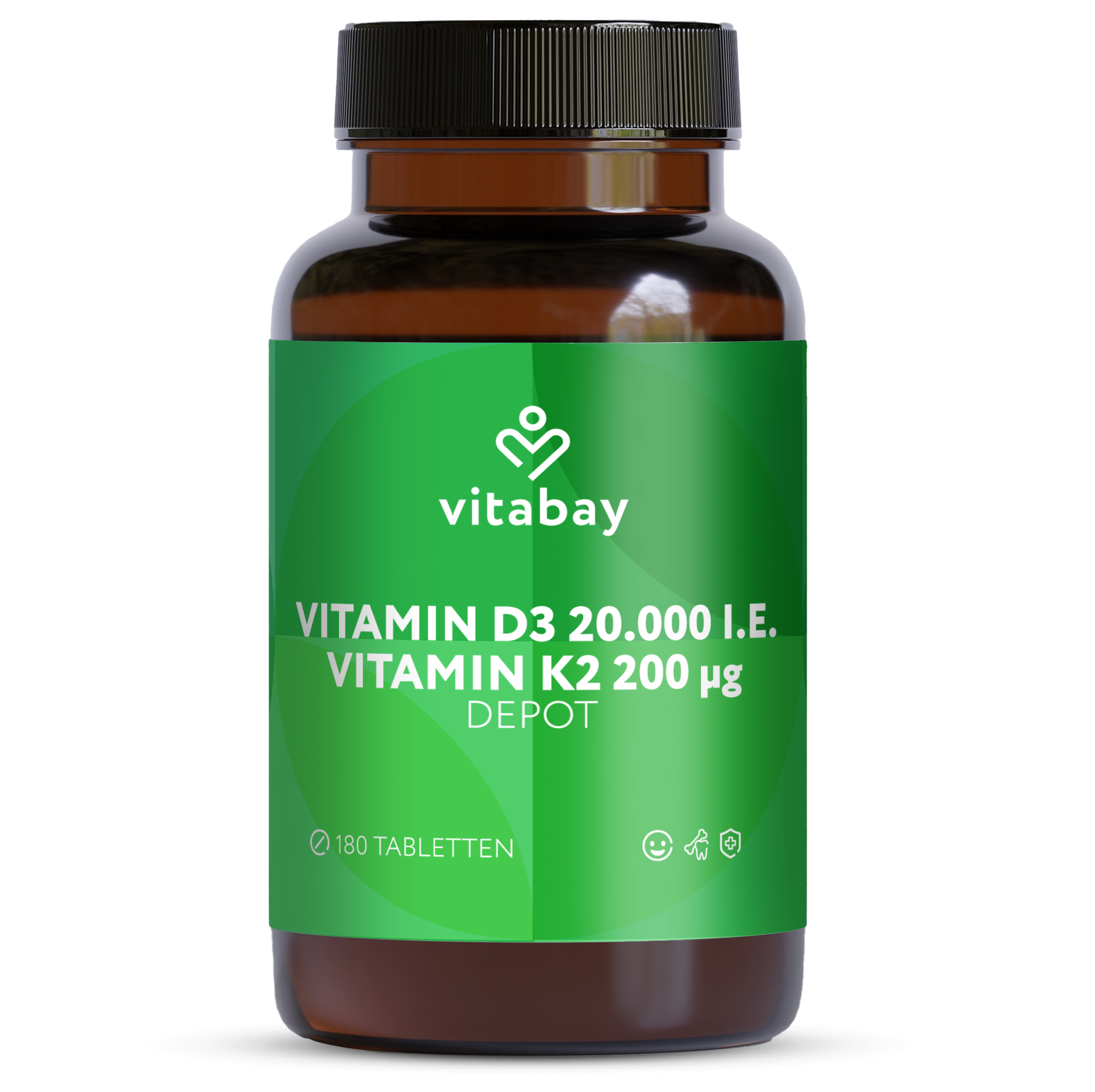 Vitamina D3 20.000 UI + K2 200 µg - 180 compresse vegane