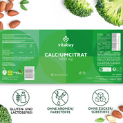 Calciumcitrat 1000mg - Vegane Kapseln