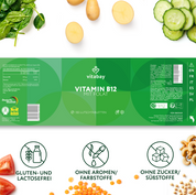 Vitamina B12 con acido folico - 180 pastiglie vegane