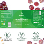 OPC Traubenkernextrakt hochdosiert - 1000 MG - 120 Vegane Tabletten