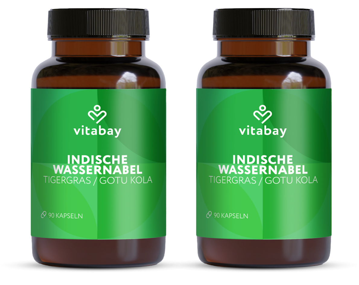 Indische Wassernabel / Tigergras / Gotu Kola - 400 mg - 90 Kapseln