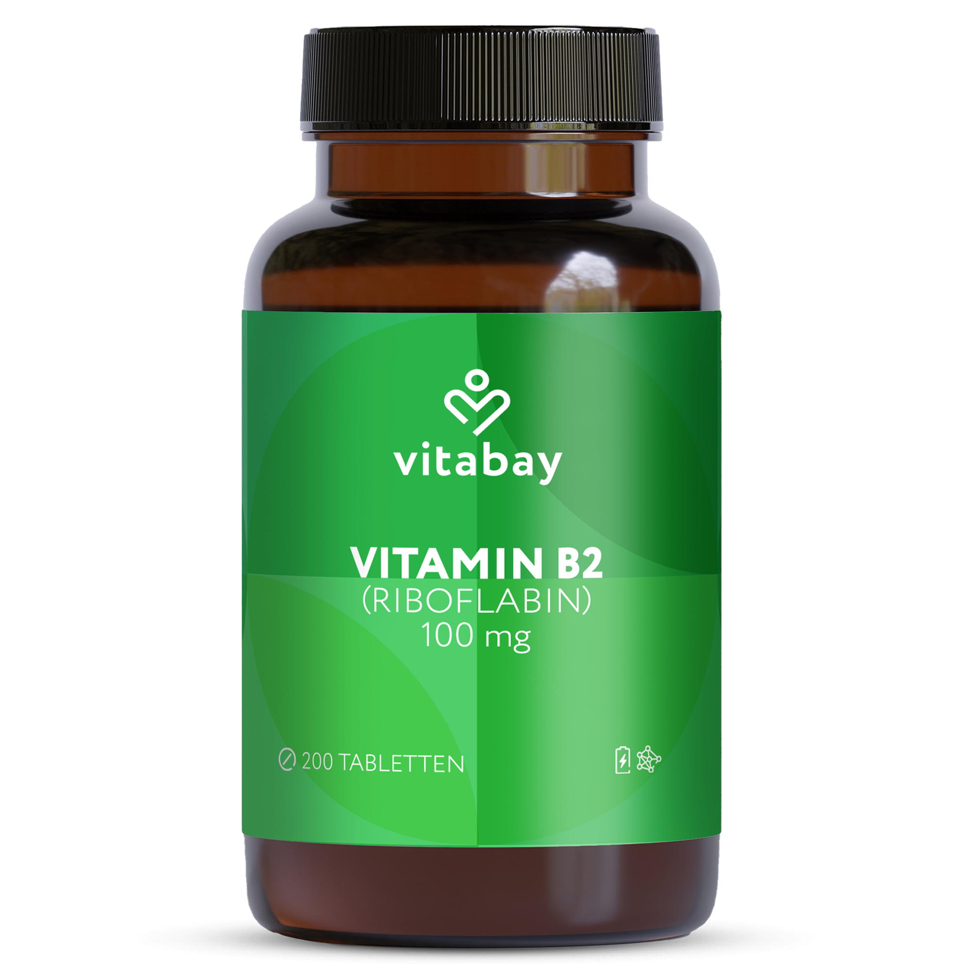 Vitamina B2 Riboflavina 100 mg - 200 compresse vegane