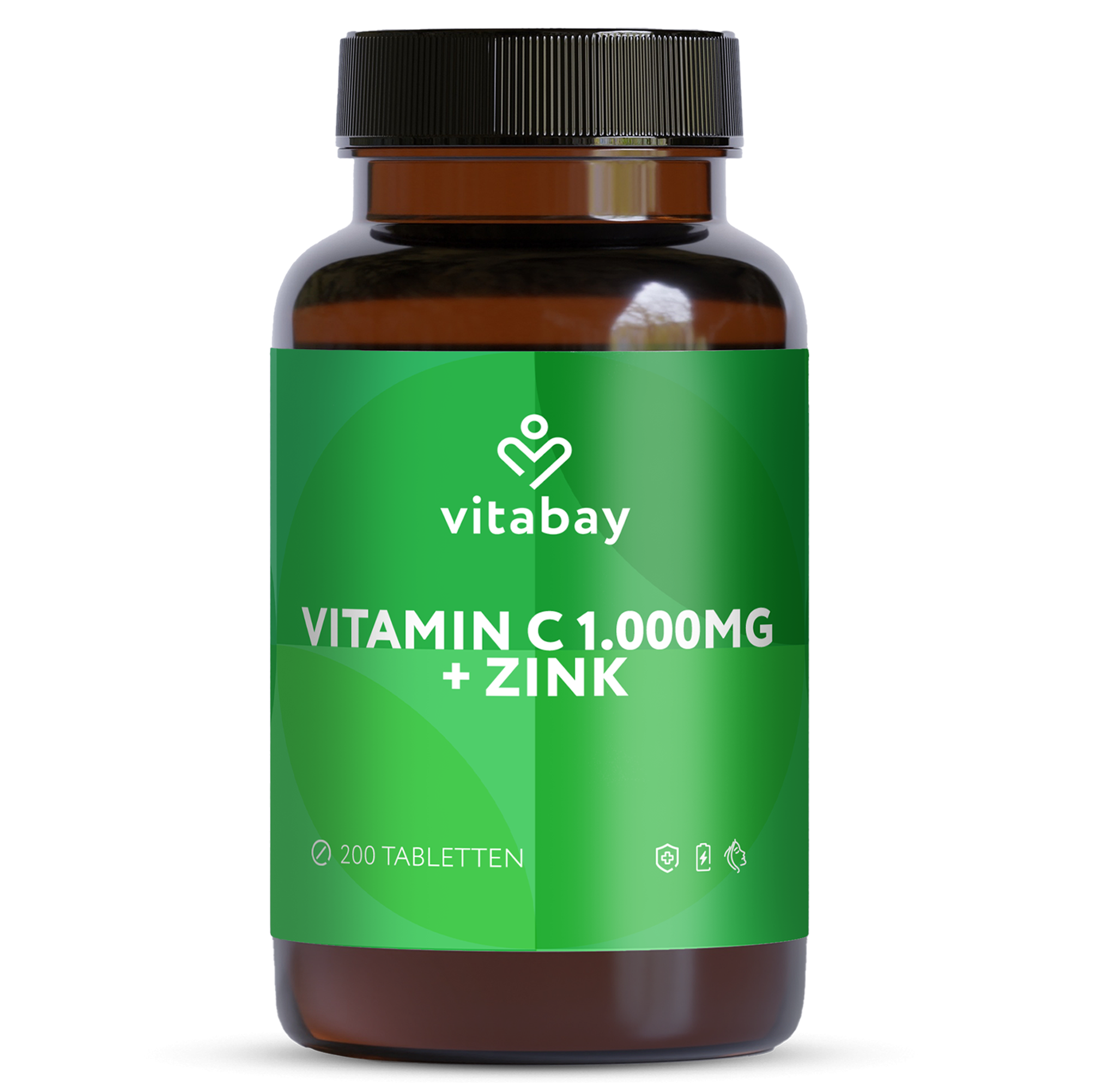 Vitamin C 1000 mg + Zink - 200 vegane Tabletten